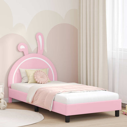 Struttura letto bambini con testata Rosa 80 x 200 cm PU