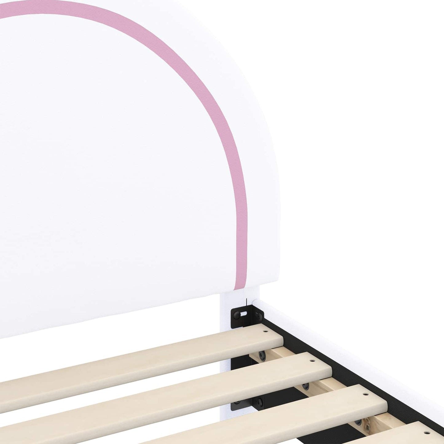 Struttura letto bambini con testata Bianco 90 x 190 cm PU