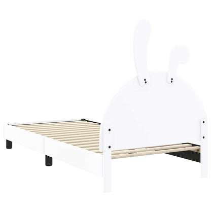 Struttura letto bambini con testata Bianco 90 x 190 cm PU