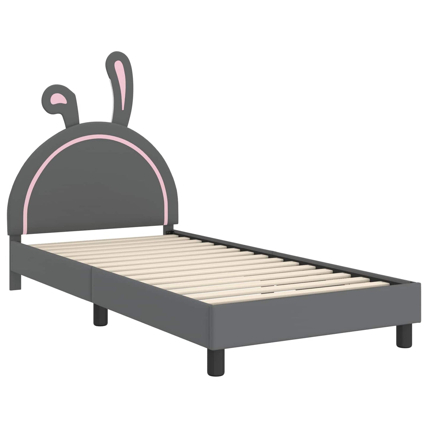 Struttura letto bambini con testata Grigio chiaro 90 x 190 cm
