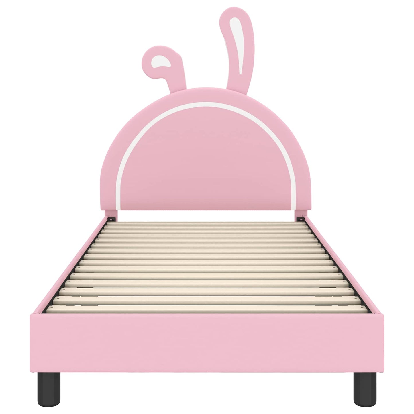 Struttura letto bambini con testata Rosa 90 x 190 cm PU