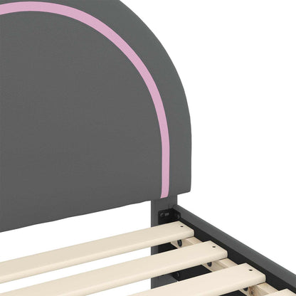 Struttura letto bambini con testata Grigio chiaro 90 x 200 cm