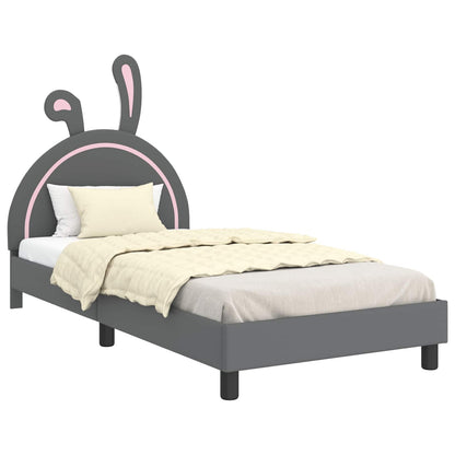 Struttura letto bambini con testata Grigio chiaro 90 x 200 cm