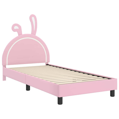 Struttura letto bambini con testata Rosa 90 x 200 cm PU