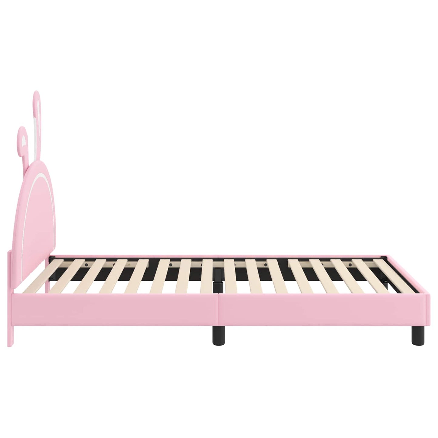 Struttura letto bambini con testata Rosa 90 x 200 cm PU