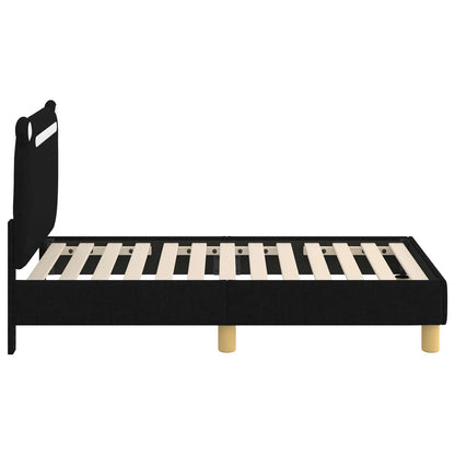 Struttura letto per bambini con testata Nero 70 x 140 cm