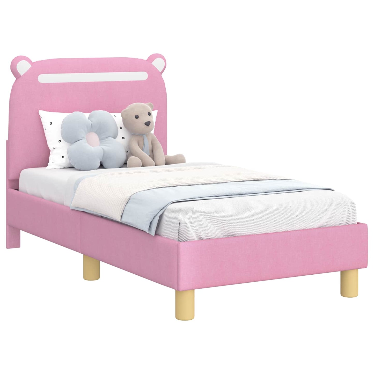 Struttura letto per bambini con testata Rosa 70 x 140 cm