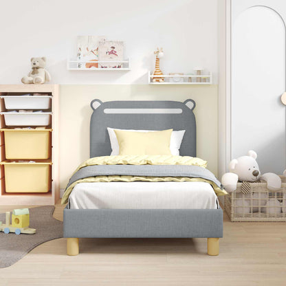 Struttura letto bambini con testata Grigio chiaro 80 x 160 cm