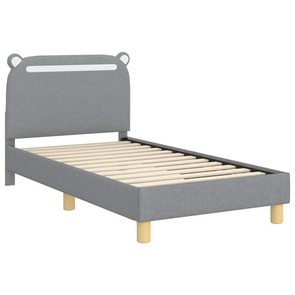 Struttura letto bambini con testata Grigio chiaro 80 x 160 cm