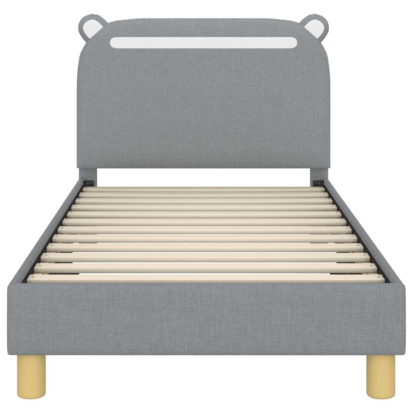Struttura letto bambini con testata Grigio chiaro 80 x 160 cm