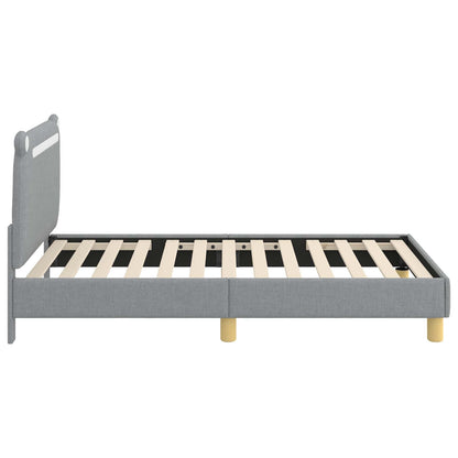 Struttura letto bambini con testata Grigio chiaro 80 x 160 cm