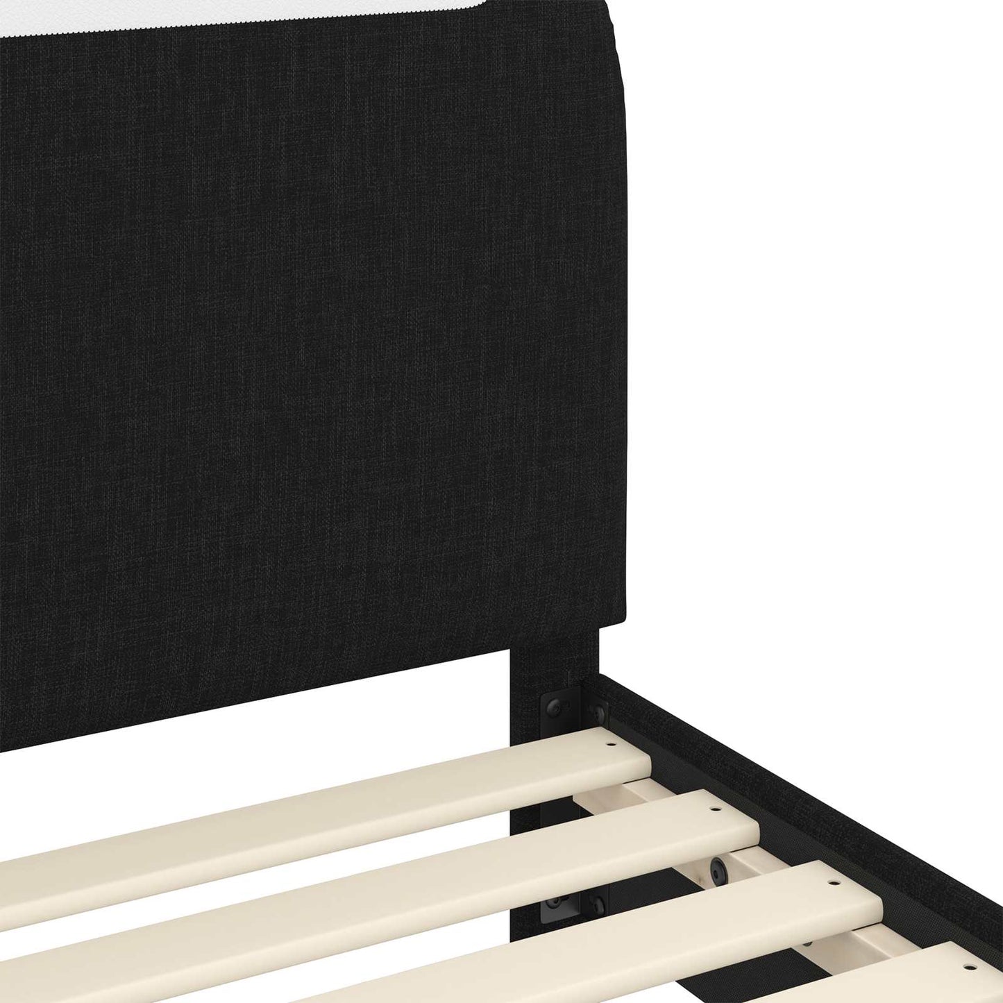 Struttura letto bambini con testata Nero 80 x 200 cm Tessuto
