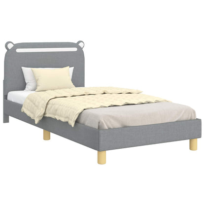 Struttura letto bambini con testata Grigio chiaro 90 x 190 cm