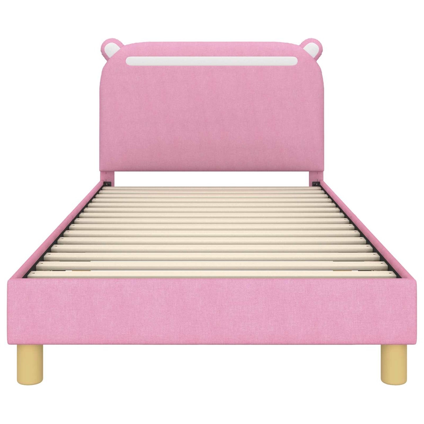 Struttura letto bambini con testata Rosa 90 x 190 cm Tessuto
