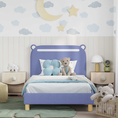 Struttura letto bambini con testata Blu jeans 90 x 190 cm