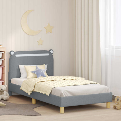 Struttura letto bambini con testata Grigio chiaro 90 x 200 cm