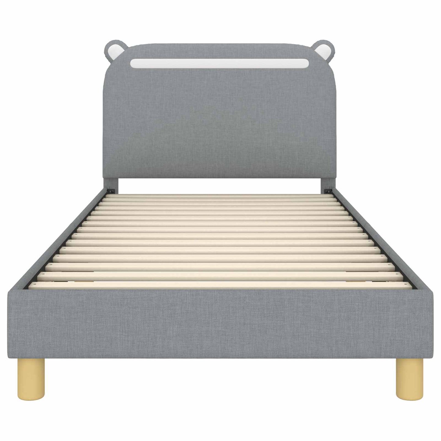 Struttura letto bambini con testata Grigio chiaro 90 x 200 cm