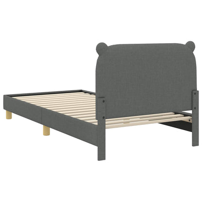 Struttura letto bambini con testata Grigio scuro 90 x 200 cm