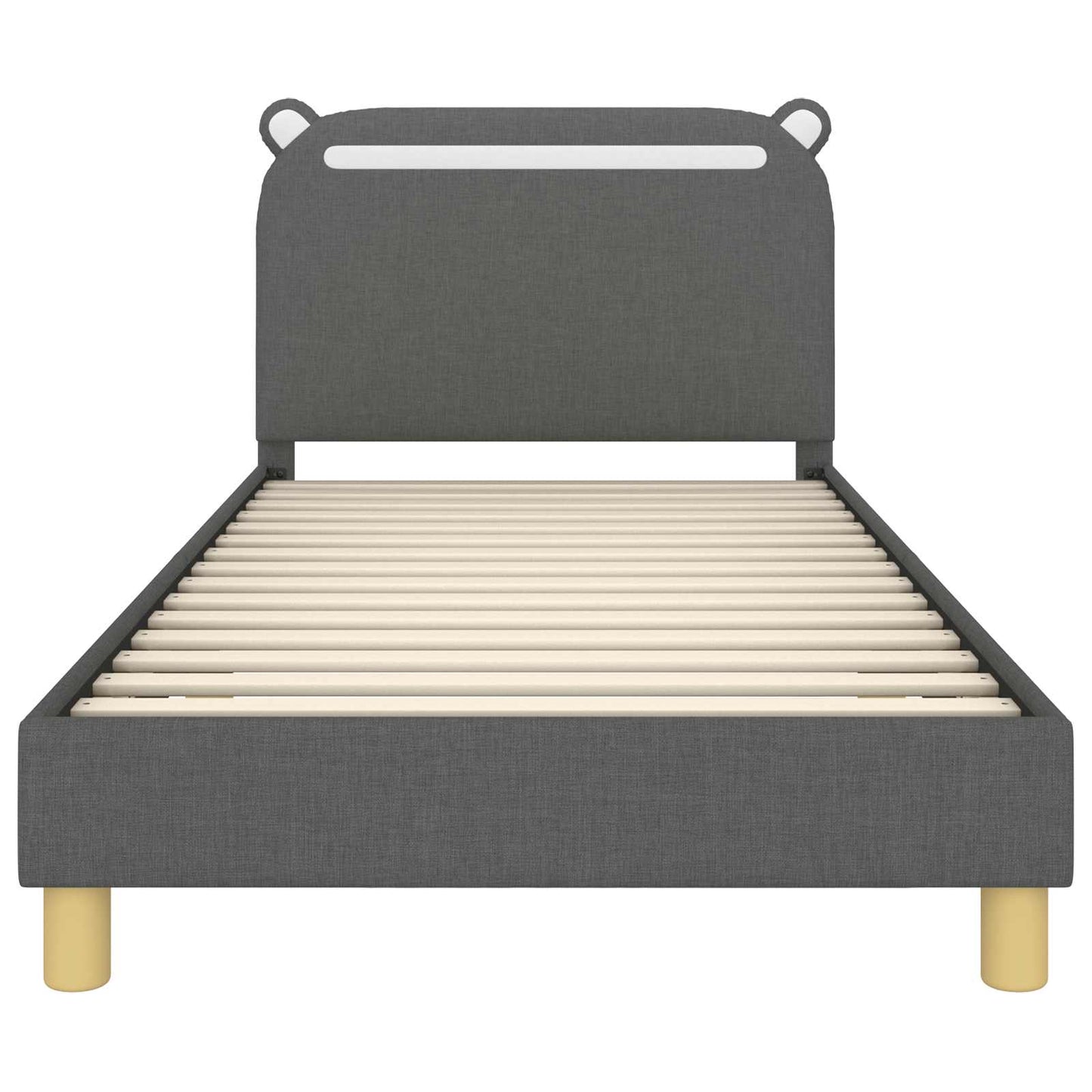 Struttura letto bambini con testata Grigio scuro 90 x 200 cm