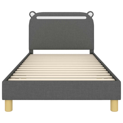 Struttura letto bambini con testata Grigio scuro 90 x 200 cm