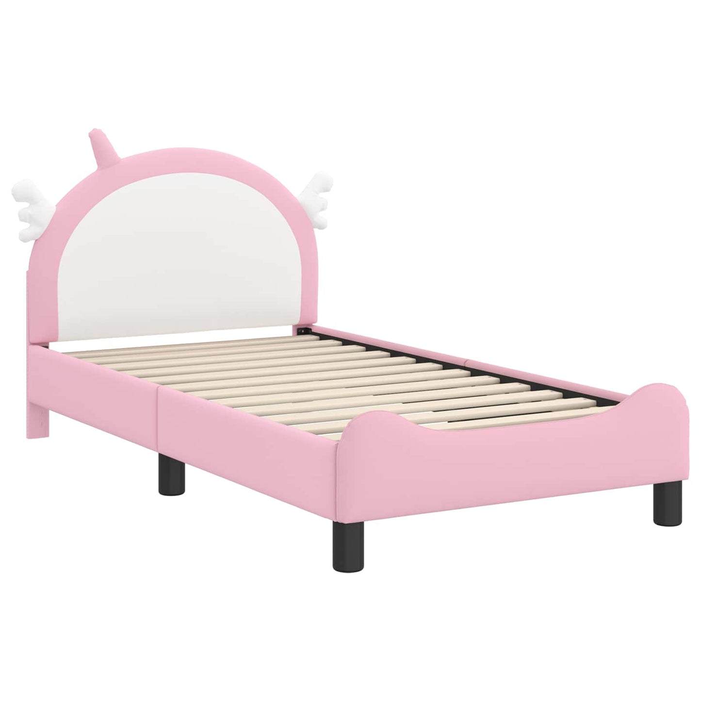 Struttura letto bambini con testata Rosa 80 x 160 cm PU