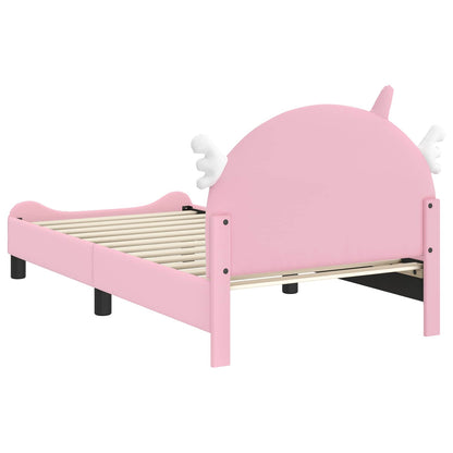 Struttura letto bambini con testata Rosa 80 x 160 cm PU
