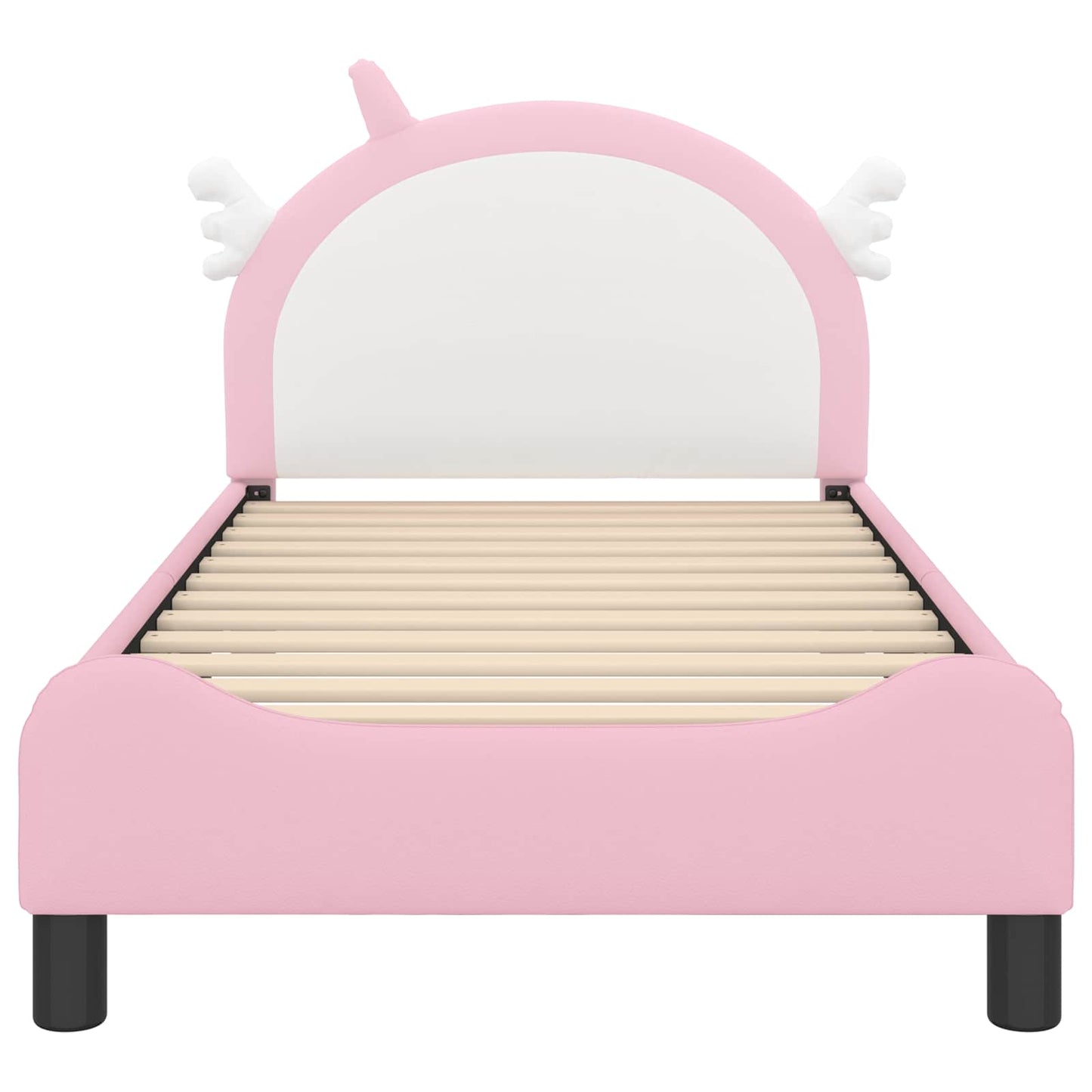 Struttura letto bambini con testata Rosa 80 x 160 cm PU