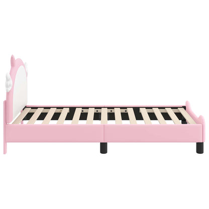 Struttura letto bambini con testata Rosa 80 x 160 cm PU