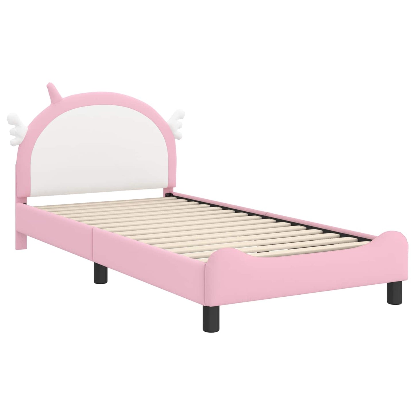 Struttura letto bambini con testata Rosa 80 x 200 cm PU