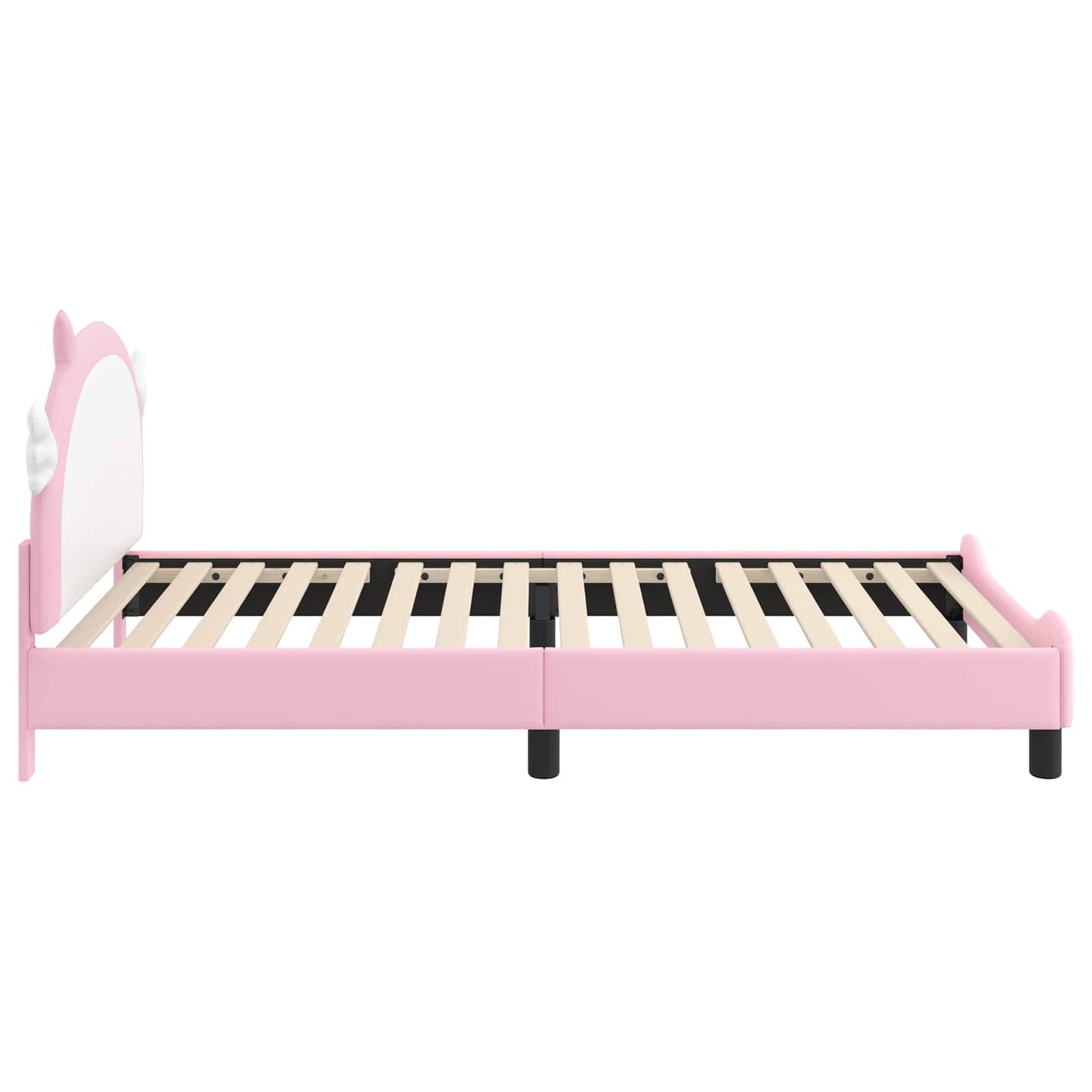Struttura letto bambini con testata Rosa 90 x 200 cm PU