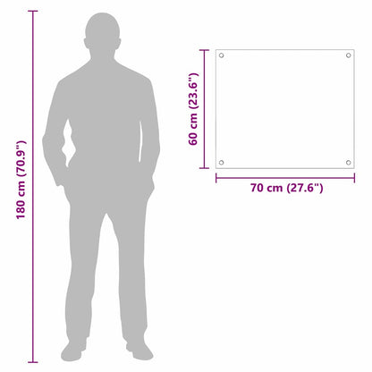 Rivestimento da Cucina Bianco 70 x 60 cm vetro temperato