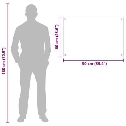 Rivestimento da Cucina Bianco 90 x 60 cm vetro temperato