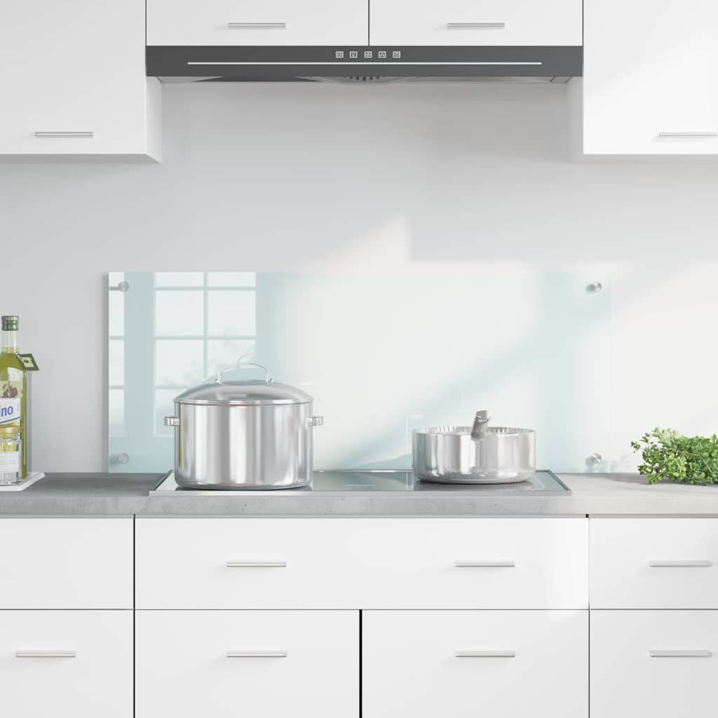 Rivestimento da Cucina Bianco 100 x 40 cm vetro temperato