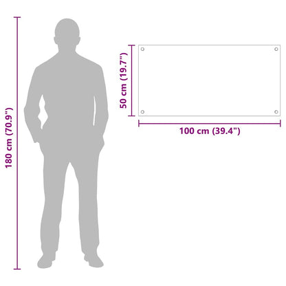 Rivestimento da Cucina Bianco 100 x 50 cm vetro temperato