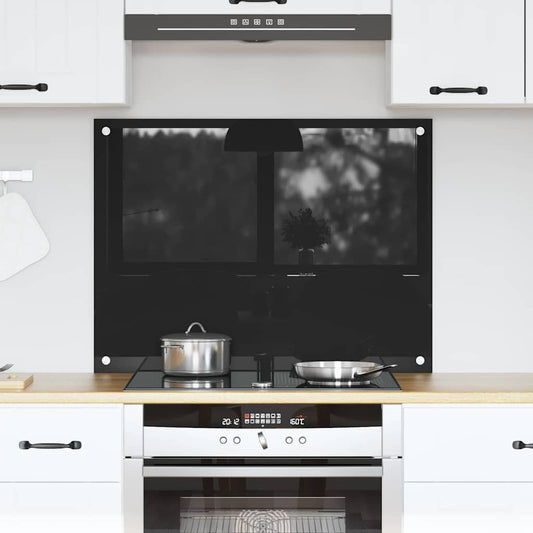Rivestimento da Cucina Nero 80 x 60 cm vetro temperato