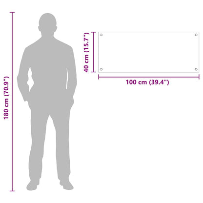 Rivestimento da Cucina Nero 100 x 40 cm vetro temperato
