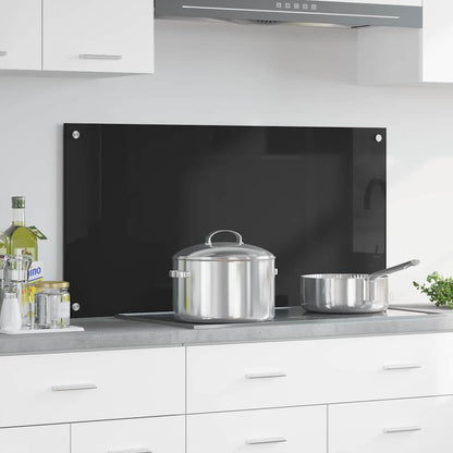 Schienale da cucina Nero 100 x 50 cm vetro temperato | homemem39