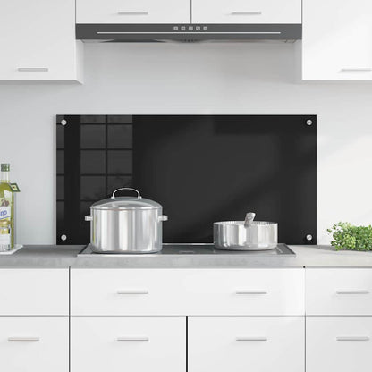 Schienale da cucina Nero 100 x 50 cm vetro temperato