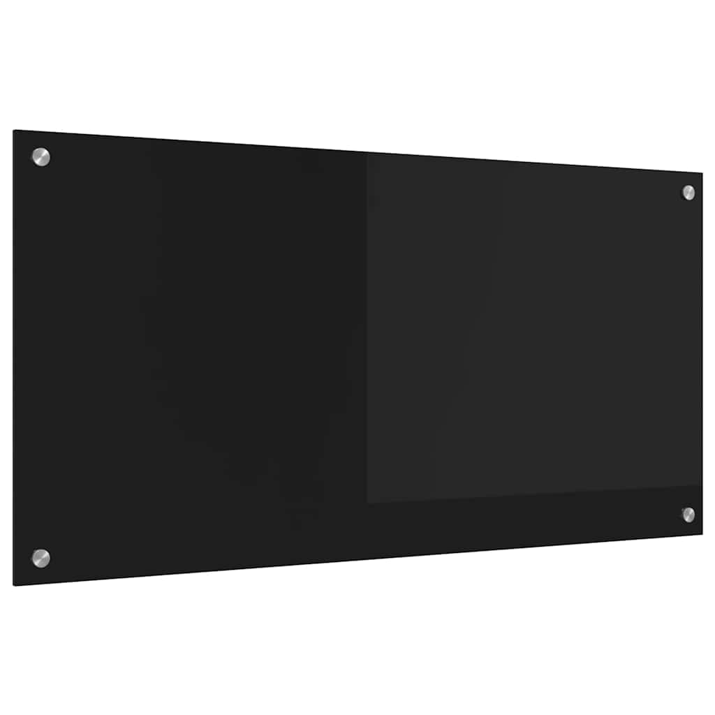 Schienale da cucina Nero 100 x 50 cm vetro temperato | homemem39