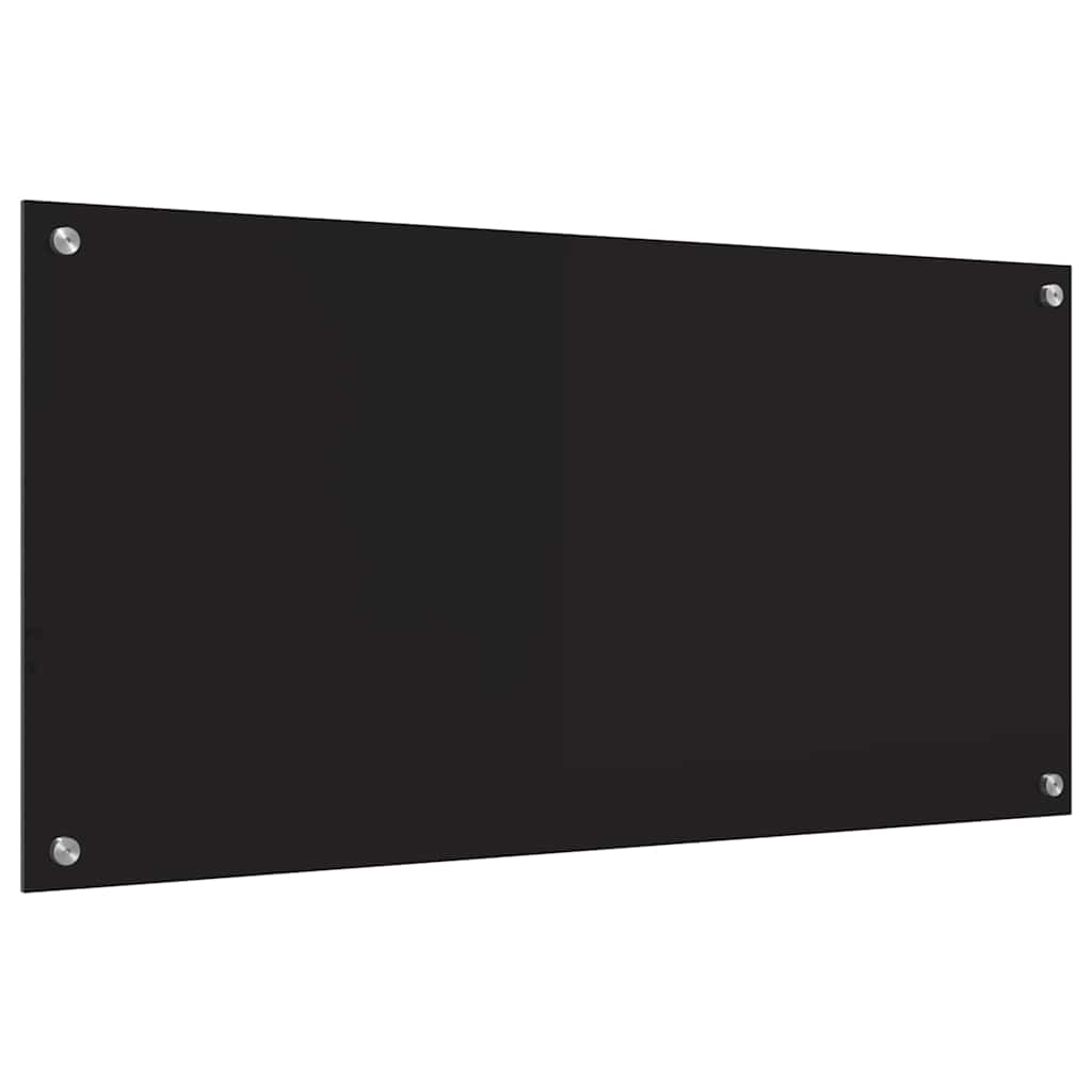Schienale da cucina Nero 100 x 50 cm vetro temperato | homemem39