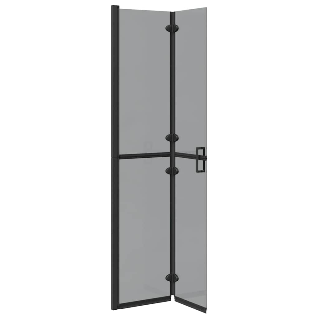 Parete doccia Walk-in Nero e trasparente scuro 80 x 190 cm - homemem39