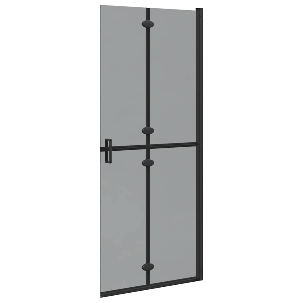Parete doccia Walk-in Nero e trasparente scuro 80 x 190 cm - homemem39