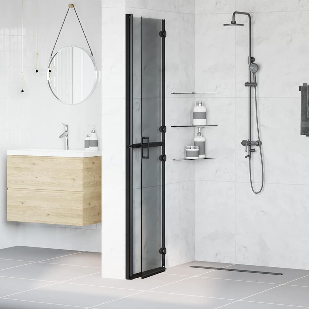 Parete doccia walk-in Nero 90 x 6.5 x 190 cm | homemem39