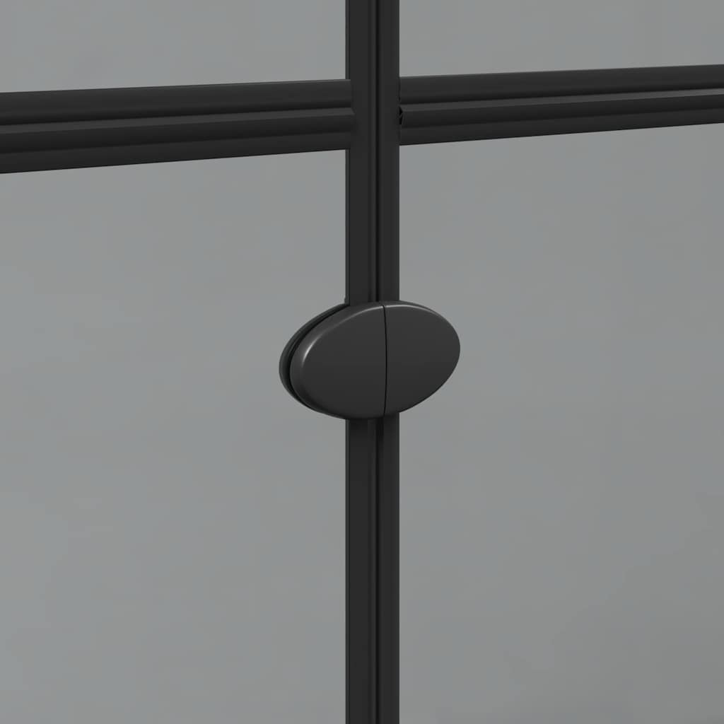 Parete doccia Walk-in Nero e trasparente scuro 100 x 190 cm - homemem39