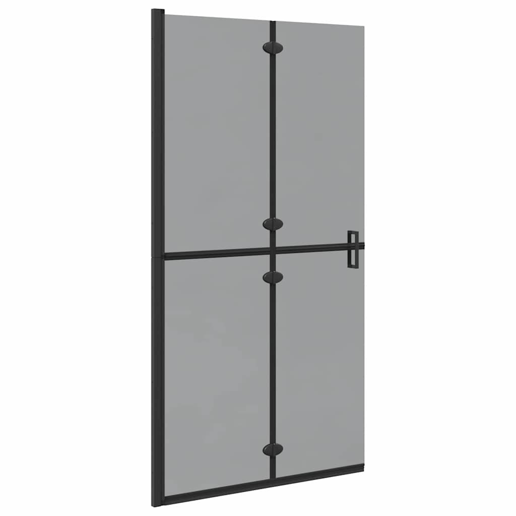 Parete doccia Walk-in Nero e trasparente scuro 100 x 190 cm - homemem39