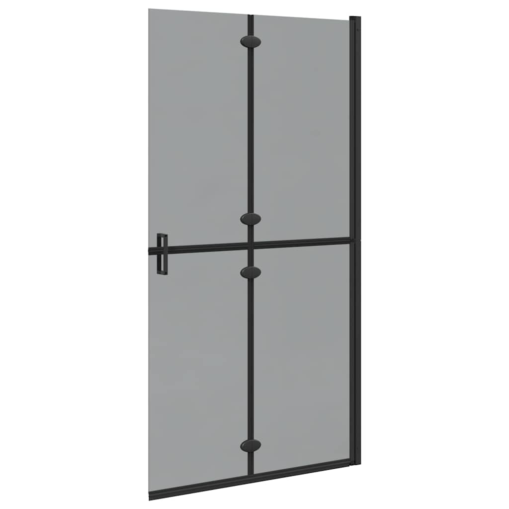 Parete doccia Walk-in Nero e trasparente scuro 100 x 190 cm - homemem39