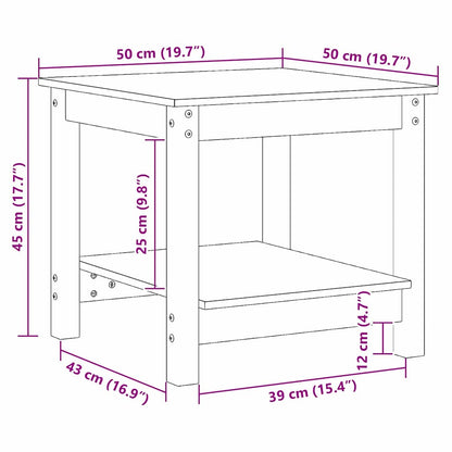 Tavolino da salotto Cera marrone 50 x 50 x 45 cm | homemem39