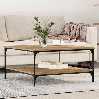 Tavolino da salotto rovere artigianale 80 x 80 x 40 cm