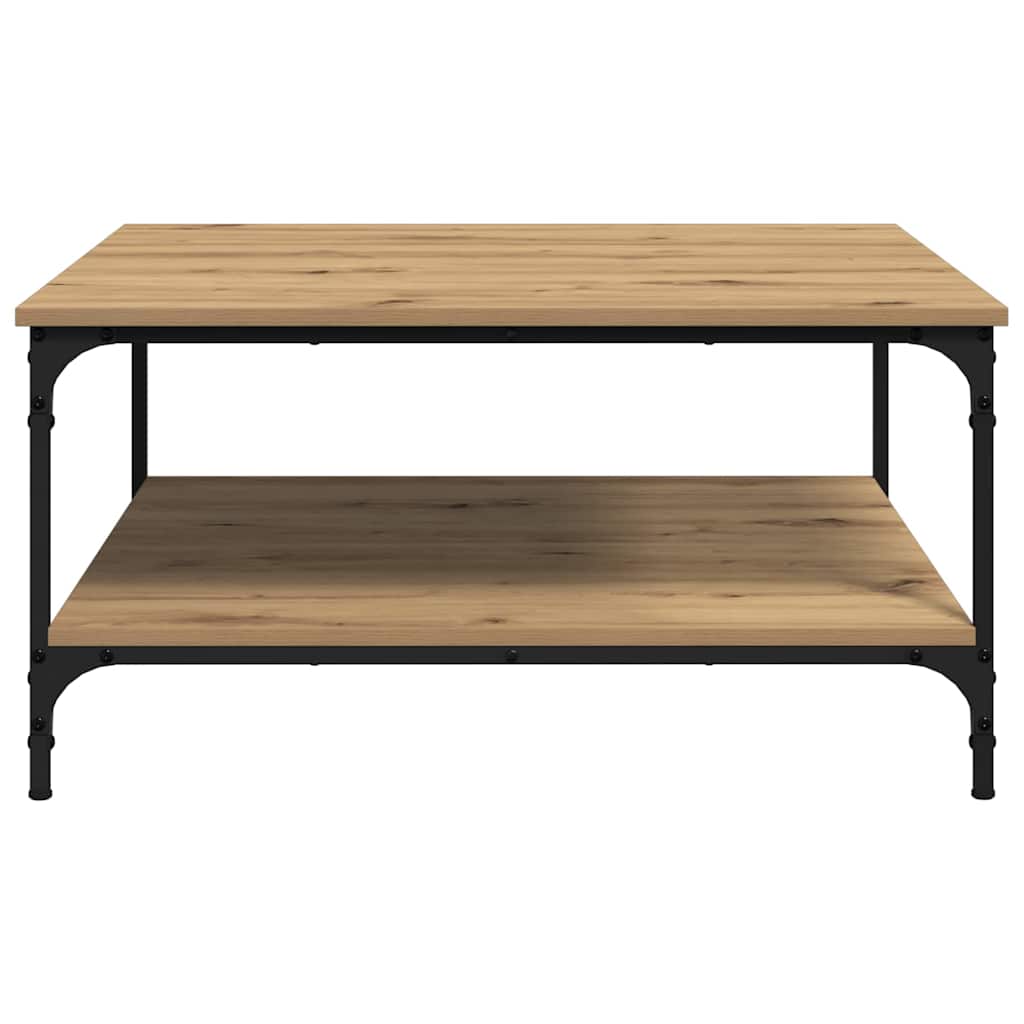 Tavolino da salotto rovere artigianale 80 x 80 x 40 cm