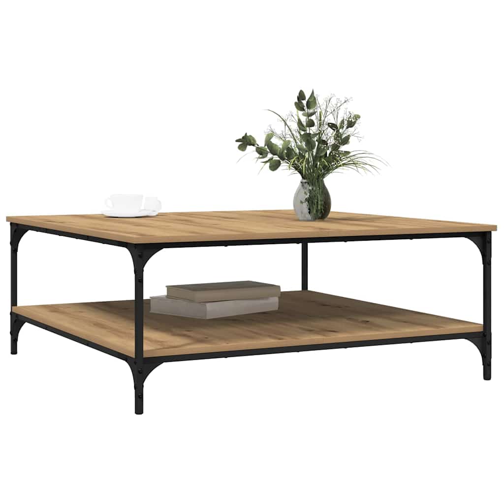 Tavolino da salotto rovere artigianale 100 x 100 x 40 cm